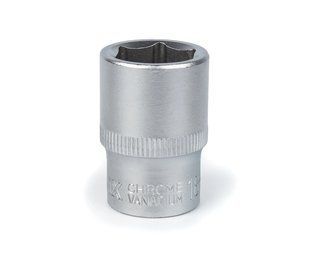 Насадка торцевая шестигранная 18 мм, 1/2"", CrV 25-091 фото