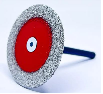 Алмазний міні-диск VACUUM BRAZED 44mm з круглим хвостовиком на дриль для чищення клею з під СВП PLX-НФ-00002917 фото