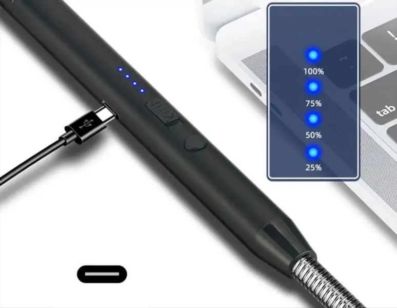 Импульсная USB гибкая зажигалка для свечей, кухни, плиты 482018615 фото